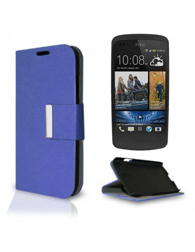 Funda libro soporte HTC Desire 500 azul