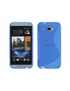 Funda gel TPU mate HTC Desire 601 azul turquesa
