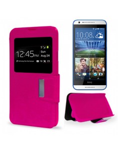 Funda libro soporte TPU HTC Desire 620 rosa
