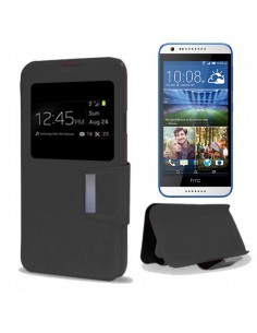 Funda libro soporte TPU HTC Desire 620 negra