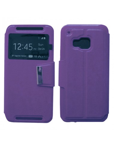 Funda libro soporte TPU HTC One M9 morada