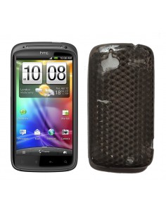 Funda gel TPU diamond HTC Sensation negra