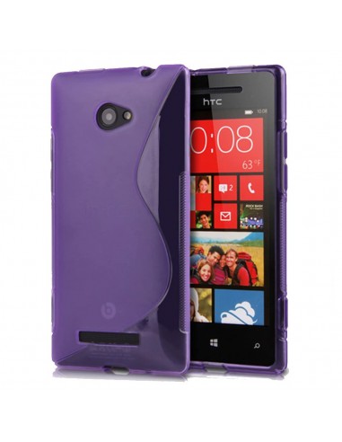 Funda TPU ola HTC Windows Phone 8X morada