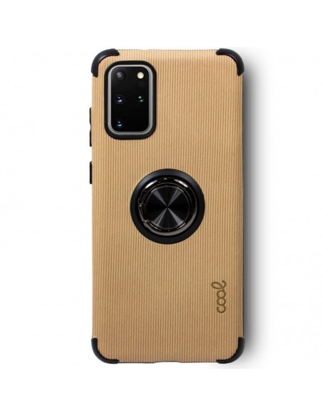 Carcasa reforzada TPU Samsung G985 Galaxy S20 Plus tela + anilla beige