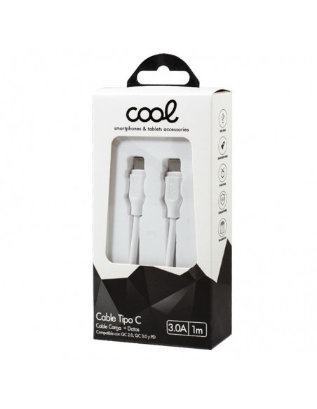 Cable USB Cool compatible universal tipo C a tipo C (1 metro)