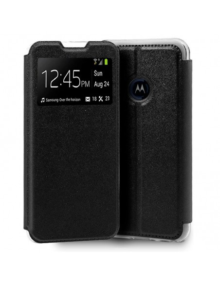 Funda libro soporte TPU Motorola One Macro negra
