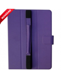 Funda soporte universal tablets 10,1'' pulgadas con banda elástica morada