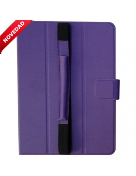 Funda soporte universal tablets 10,1'' pulgadas con banda elástica morada