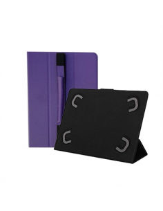 Funda soporte universal tablets 10,1'' pulgadas con banda elástica morada 2