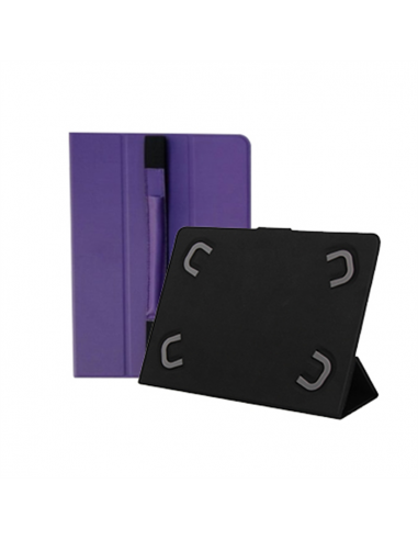 Funda soporte universal tablets 10,1'' pulgadas con banda elástica morada