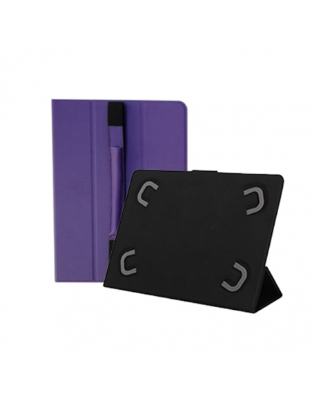 Funda soporte universal tablets 10,1'' pulgadas con banda elástica morada