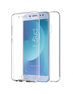 Funda 2 en 1 gel TPU endurecido 3D Samsung J530 Galaxy J5 (2017) transparente (Frontal + trasera)
