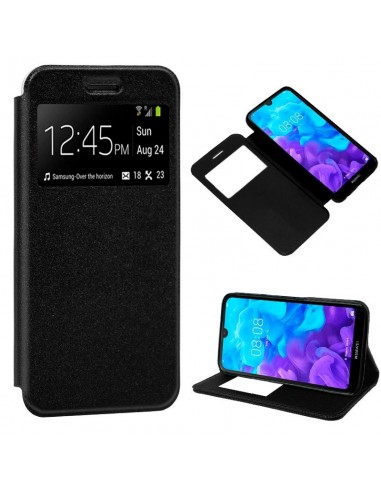 Funda libro soporte TPU Huawei Y5 (2019) negra