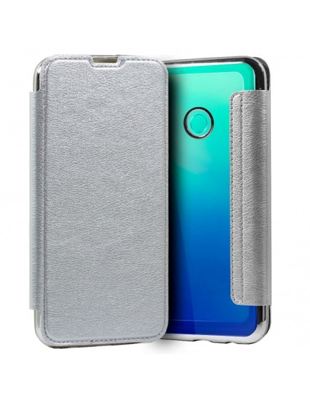 Funda libro polipiel soporte TPU Huawei P40 Lite E plata