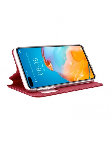 Funda libro soporte TPU Huawei P40 roja