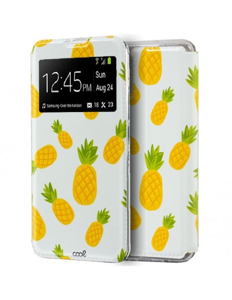 Funda libro soporte TPU Samsung A715 Galaxy A71 diseño Piñas