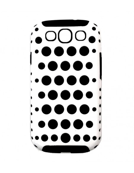 Carcasa puntos silicona Samsung Galaxy S3 I9300 blanca y negra