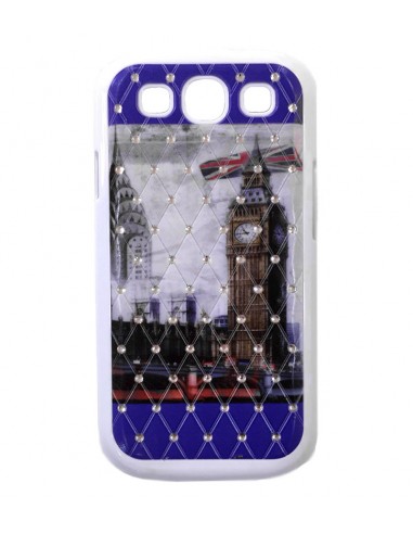 Carcasa brillantes Samsung Galaxy S3 I9300 diseño Big Ben azul