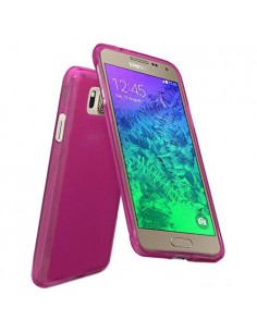 Funda gel TPU fino Samsung Galaxy Alpha rosa claro