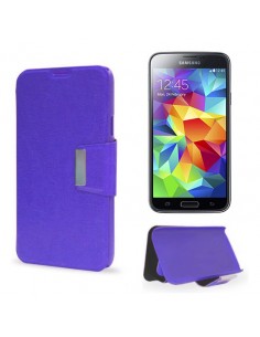 Funda libro soporte rígido Samsung Galaxy S5 morada
