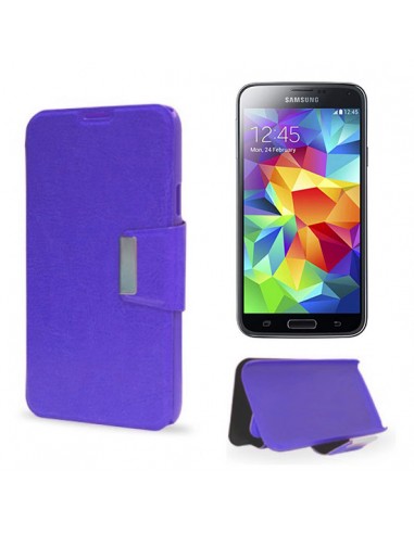 Funda libro soporte rígido Samsung Galaxy S5 morada