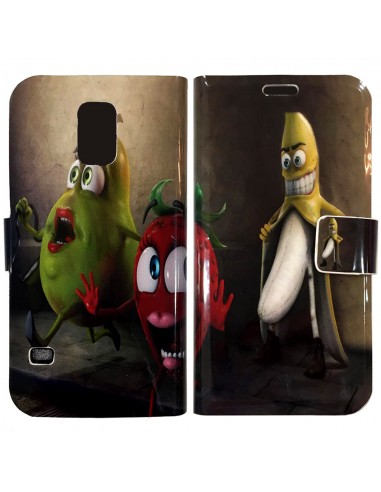 Funda libro soporte TPU Samsung Galaxy S5 diseño Plátano