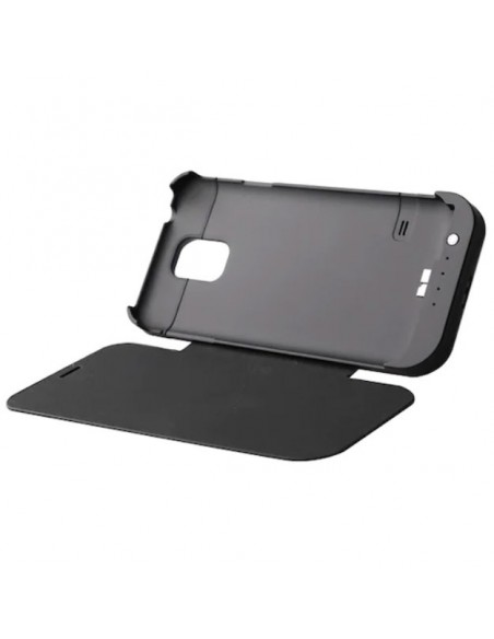 Funda libro batería Samsung G900 Galaxy S5 Power Bank negra 3800 mAh