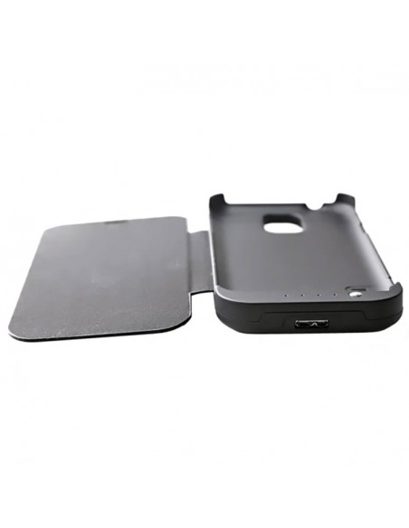Funda libro batería Samsung G900 Galaxy S5 Power Bank negra 3800 mAh