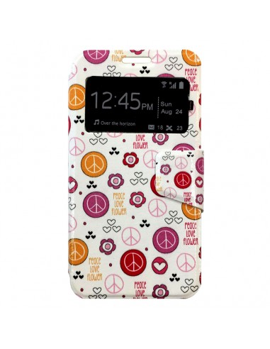 Funda libro soporte TPU Samsung A300 Galaxy A3 diseño Peace Love