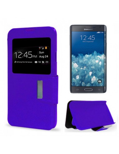 Funda libro soporte ventana Samsung Galaxy Note Edge (N915) morada