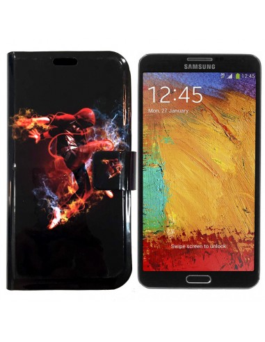 Funda libro soporte TPU Samsung Galaxy Note 3 (N9000 / N9005) diseño Salto Rojo