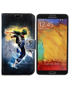 Funda libro soporte TPU Samsung Galaxy Note 3 (N9000 / N9005) diseño Salto azul