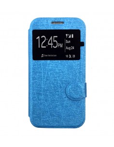 Funda libro soporte TPU Samsung Galaxy Note 3 (N9000 / N9005) azul hebras