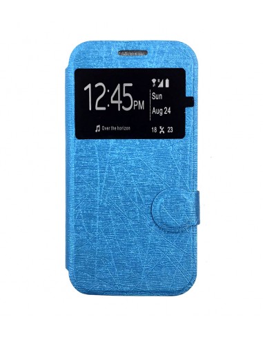 Funda libro soporte TPU Samsung Galaxy Note 3 (N9000 / N9005) azul hebras