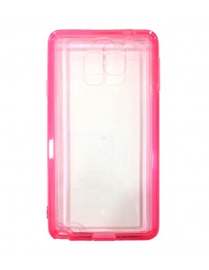 Carcasa transparente híbrida Samsung N9005 Galaxy Note 3 borde TPU rosa