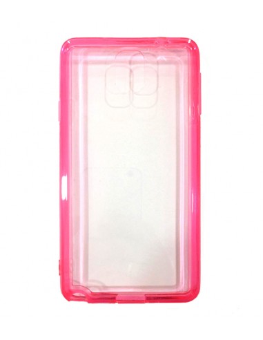 Carcasa transparente híbrida Samsung N9005 Galaxy Note 3 borde TPU rosa
