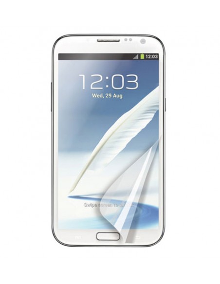 Lote 2 protectores pantalla adhesivos Samsung Galaxy Note 2 (Brillo + antihuellas)