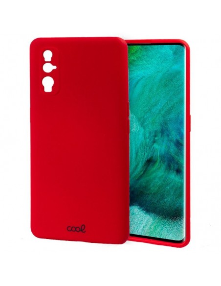 Carcasa TPU gruesa cama tela Oppo Find X2 roja
