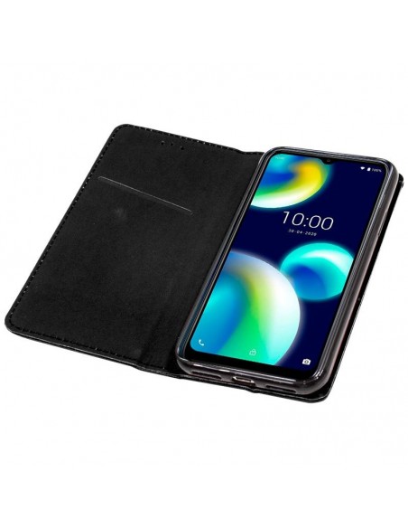 Funda libro soporte TPU Wiko View 4 / 4 Lite negra