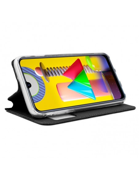 Funda libro soporte TPU Samsung M315 Galaxy M31 negra
