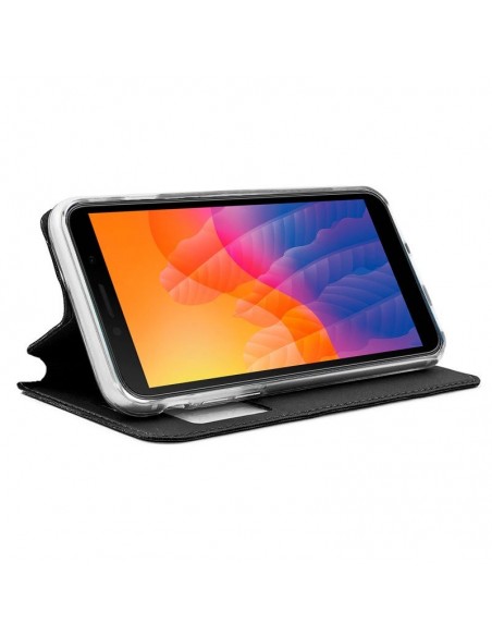 Funda libro soporte TPU Huawei Y5p negra