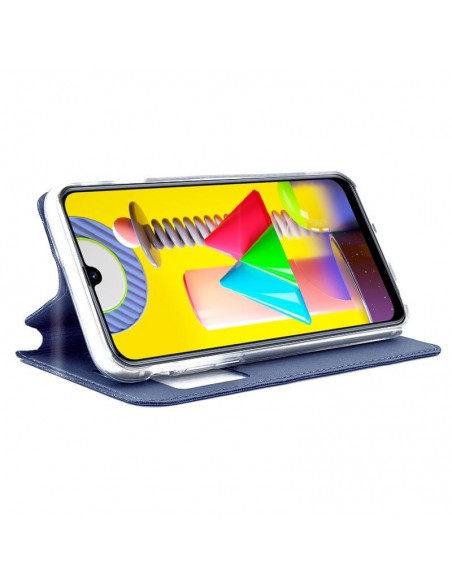 Funda libro soporte TPU Samsung M315 Galaxy M31 azul