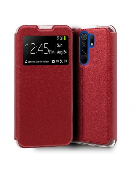 Funda libro soporte TPU Xiaomi Redmi 9 roja
