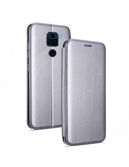 Funda libro soporte Xiaomi Redmi Note 9 diseño Elegance plata