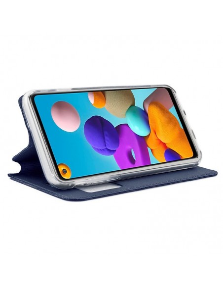 Funda libro soporte TPU Samsung A217 Galaxy A21s azul