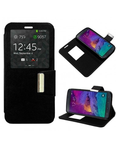 Funda libro soporte TPU Samsung Galaxy Note 4 negra
