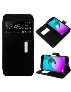 Funda libro soporte TPU Samsung A310 Galaxy A3 (2016) negra