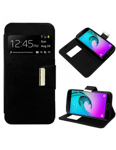 Funda libro soporte TPU Samsung A310 Galaxy A3 (2016) negra