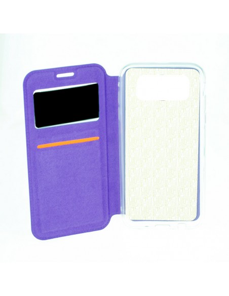 Funda libro cartera soporte TPU Samsung Galaxy Note 8 morada