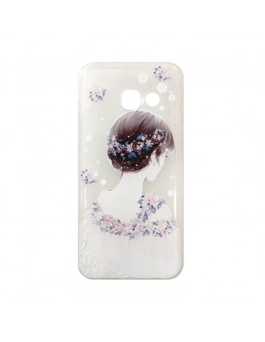 Carcasa TPU transparente Samsung A320 Galaxy A3 (2017) diseño Mujer flores